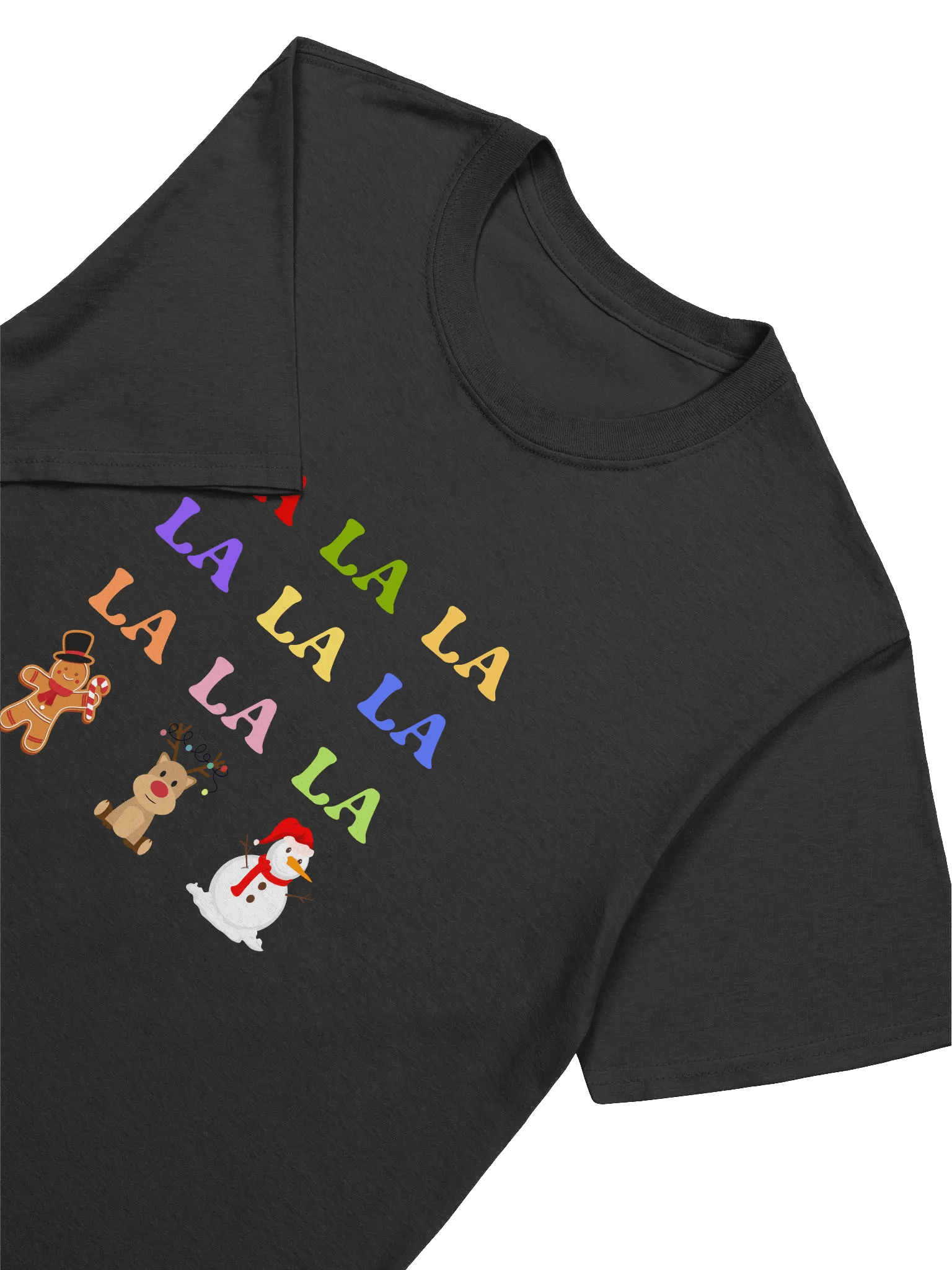 Cute Rudolph, Gingerbread Man, and Snowman Christmas Unisex T-Shirt product image (3)