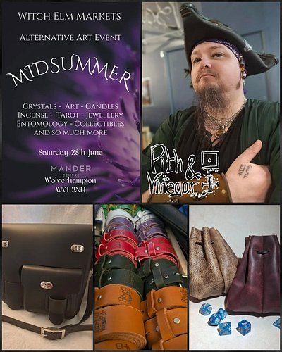 I’ll be trading at the Witch Elm Midsummer Market this Saturday, 28th June, right in the heart of Wolverhampton at the Mander...