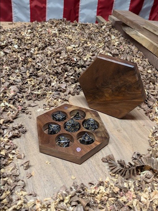 Magnetic Hexagonal Dice Vault