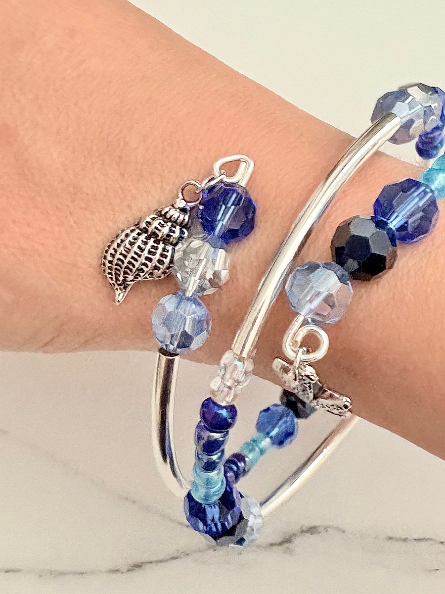 Handmade 8.25" Coil Bracelet | Coastal Charm Jewelry | by Monique Faella Designs™ | MFD-00070 product image (2)
