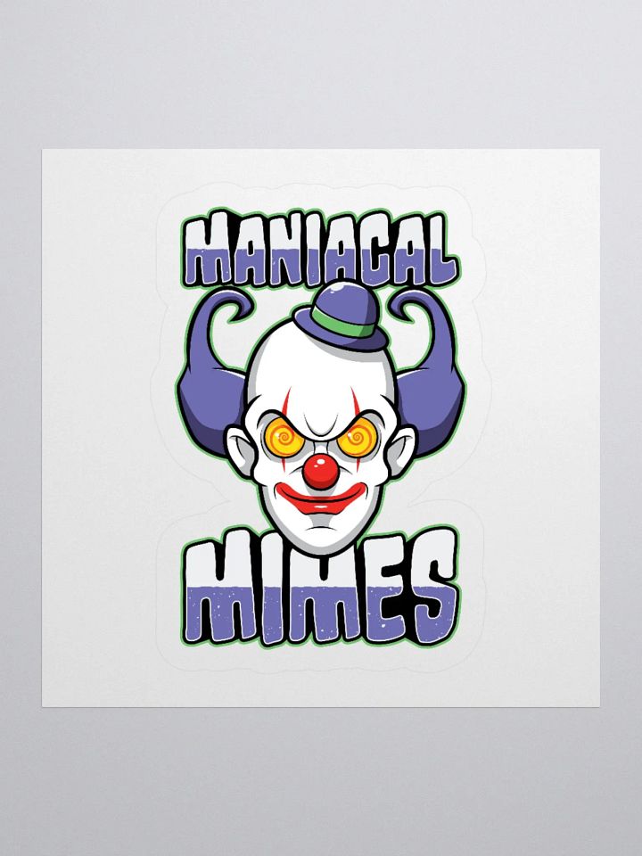 Maniacal Mimes Creepy Clown Sticker – Funny & Spooky Horror Decal product image (3)