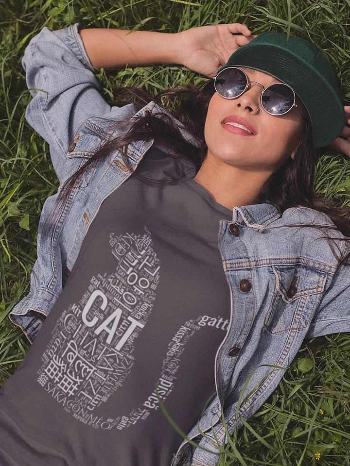 Cat Word Silhouette T-Shirt In Over 50 Languages! product image (2)