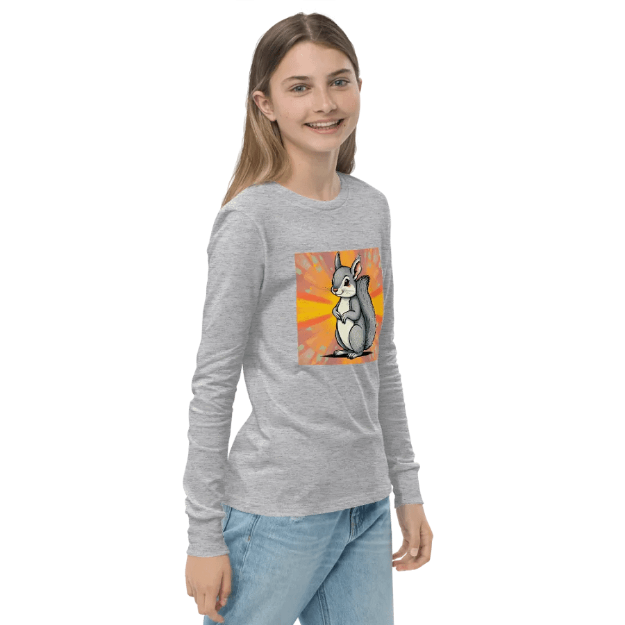 Radiant Squirrel Youth Long Sleeve Tee product image (4)