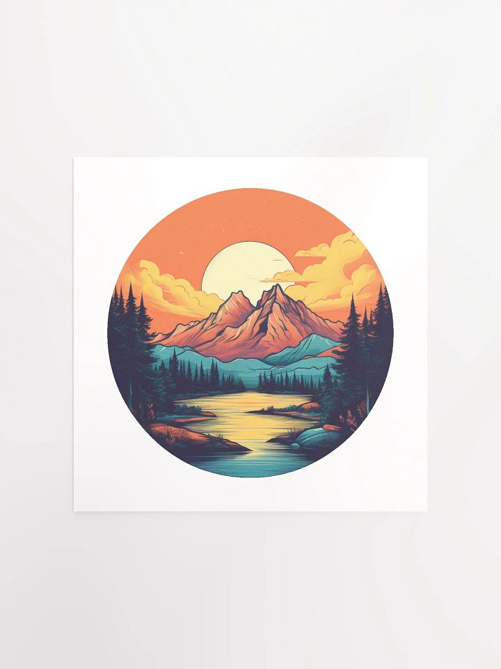 sunset mountains print product image (1)