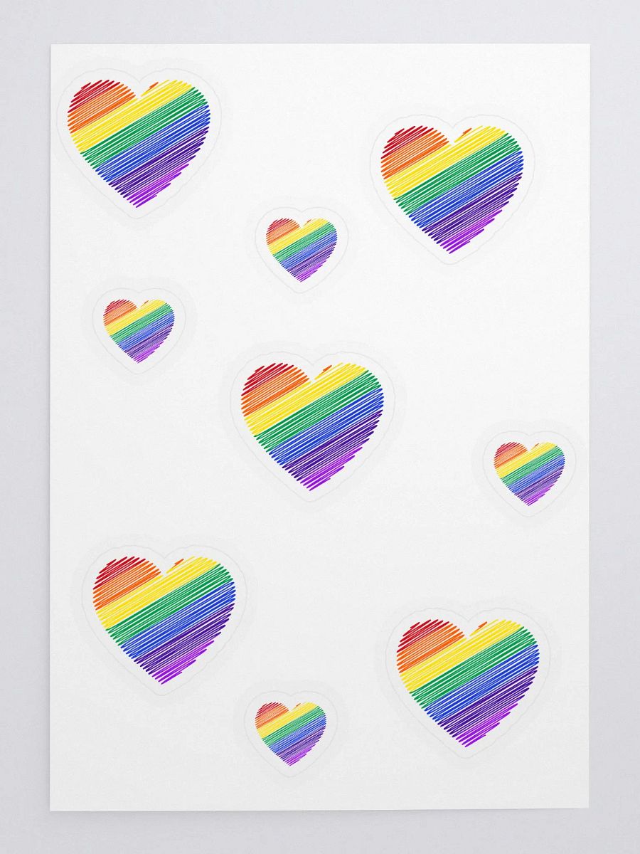 Rainbow Pride, LGBTQ themed stickers sheet product image (1)
