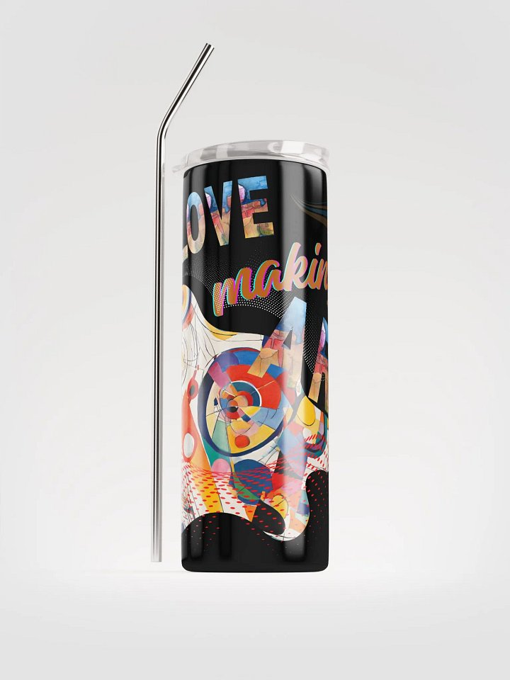 stainless steel tumbler kadinsky inspired design for the artist. 'Love making Art'  Perfect gift for  colleague, friend who loves arty things product image (1)