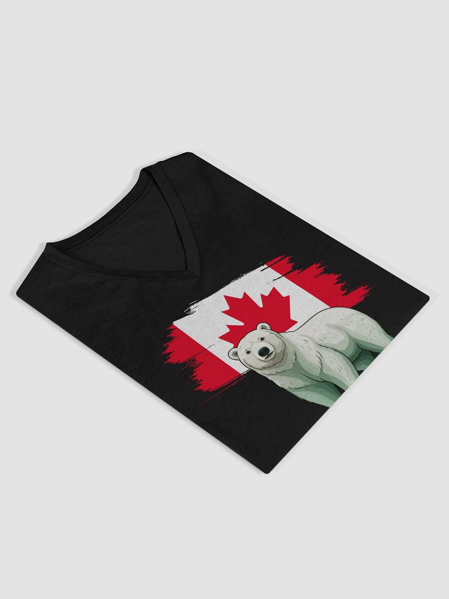 Canadian Pride Polar Bear Women's V-Neck Tee product image (5)