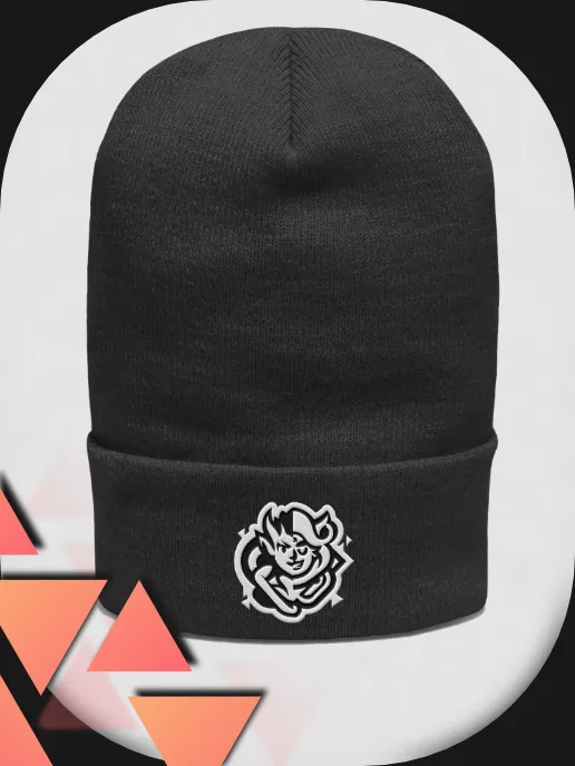 ISOL▲TION — S&J DUO — CUFFED BEANIE — WHITE product image (1)