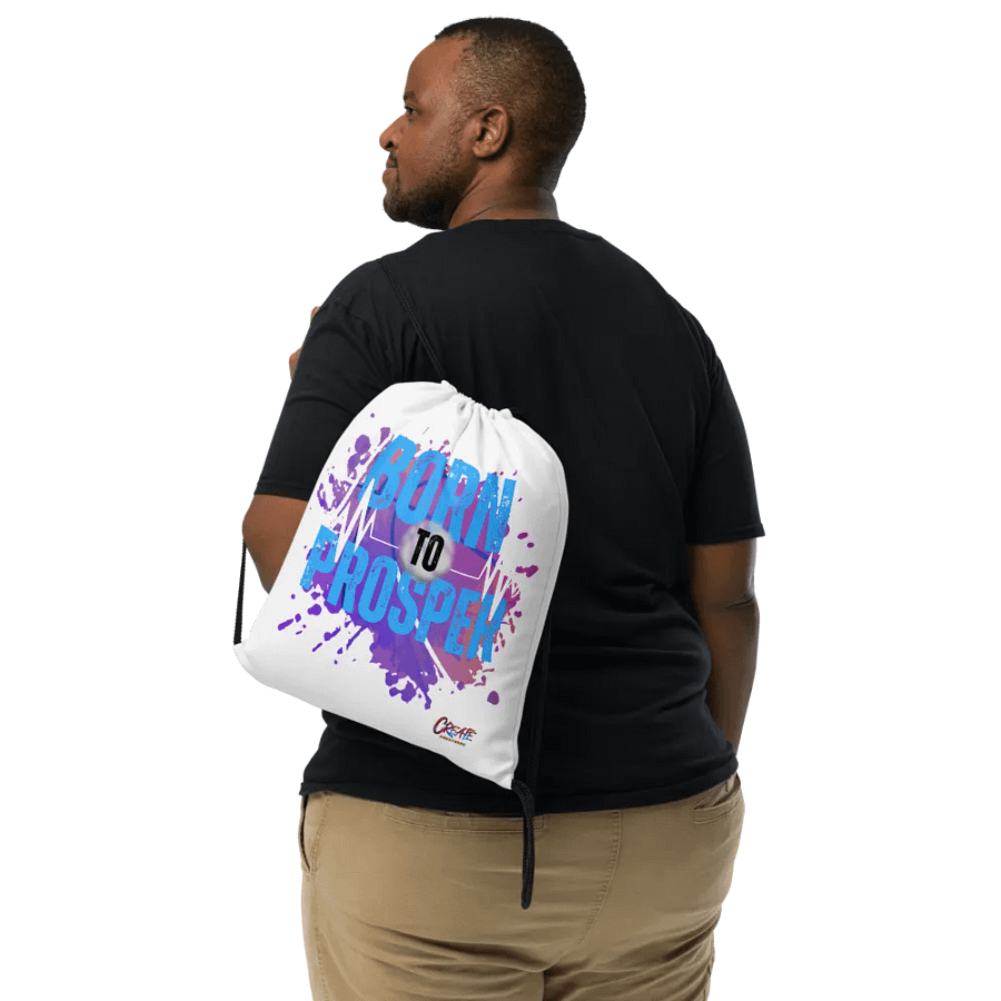 Born to Prosper Full Print Drawstring Bag product image (6)