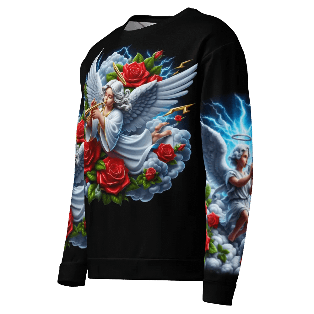 Angels making Music with a Trumpet - All-Over Unisex Sweatshirt #35 product image (4)