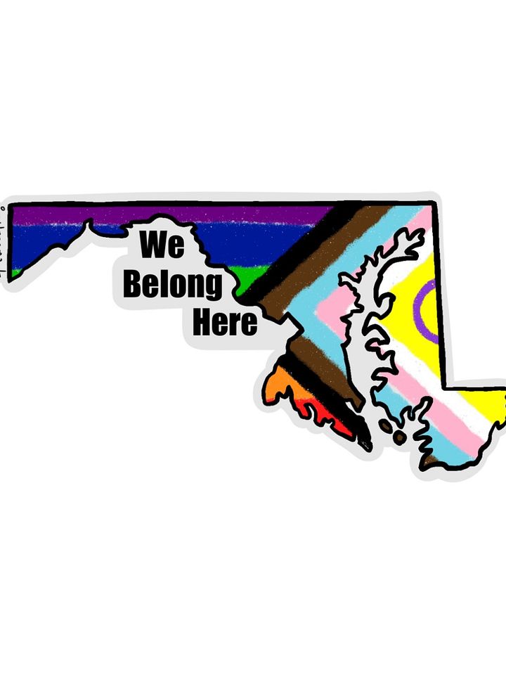 We Belong Here Sticker - Maryland product image (2)