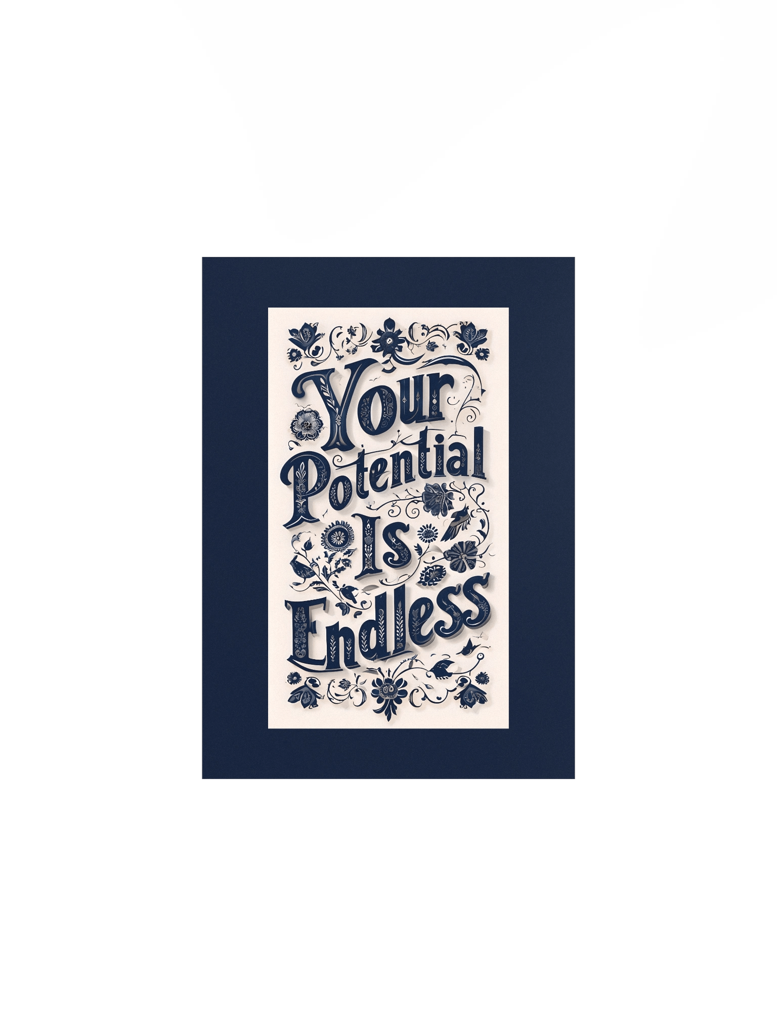 Your Potential Is Endless – Decorative Typography Dark Background Poster product image (8)