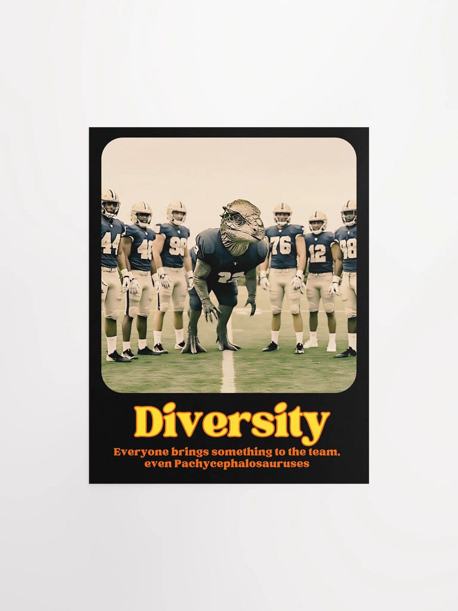 Diversity - Pachycephalosaurus Dinosaur Football Motivational Poster product image (2)
