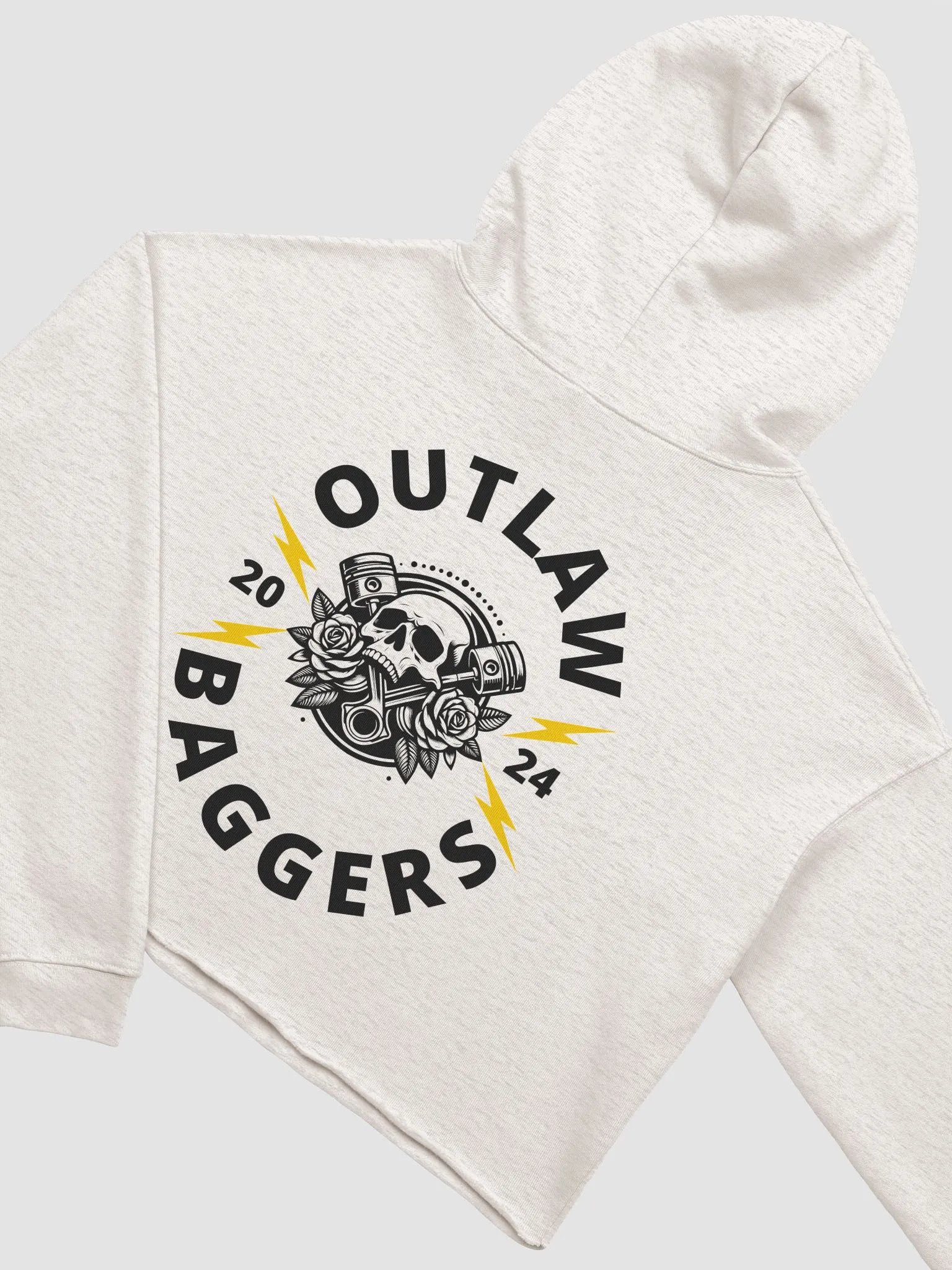 Outlaw Baggers Piston Crop Top Hoodie product image (1)