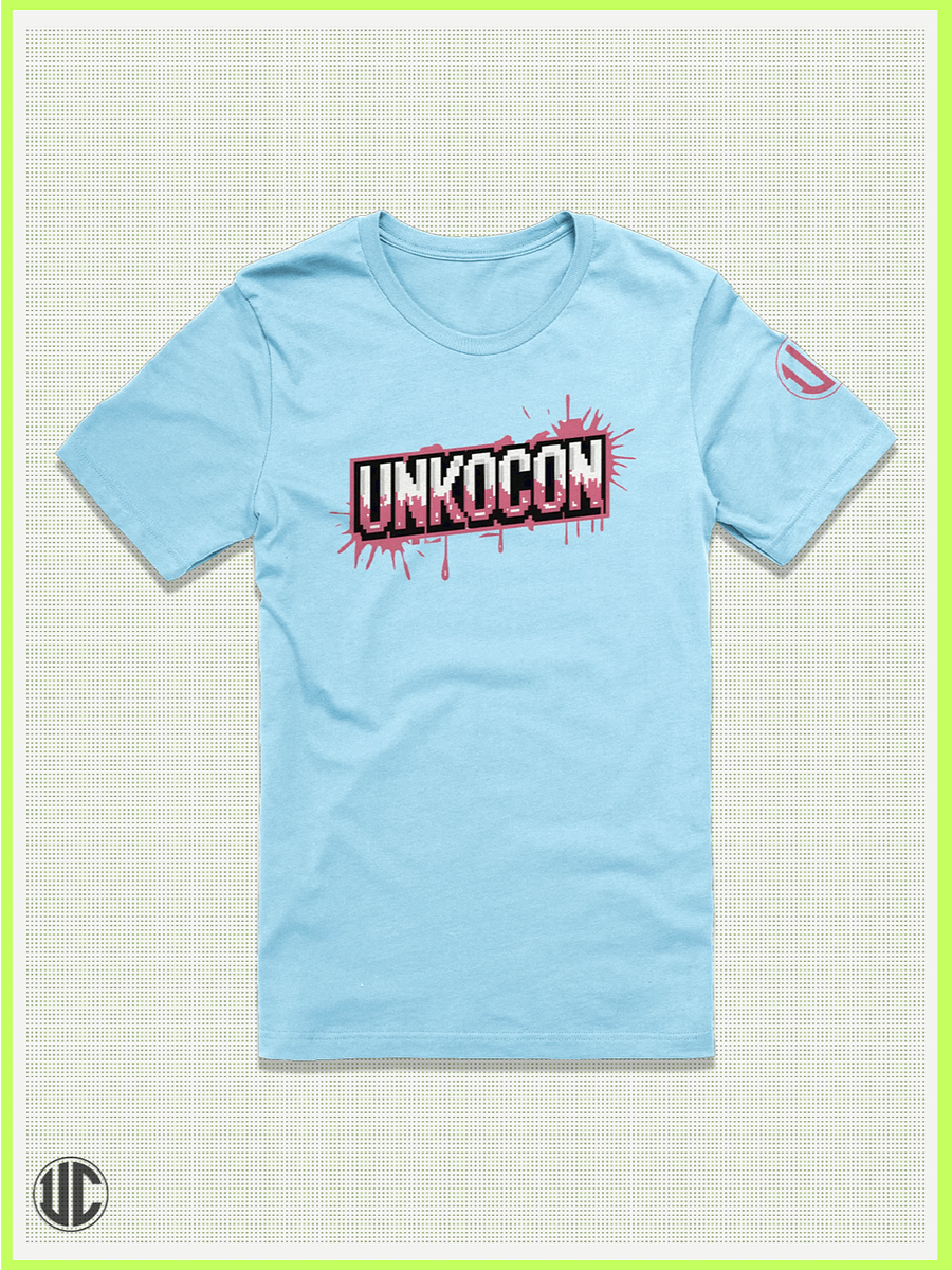 8-Bit Logo – UnkoCon Pixel Spray T-Shirt product image (1)