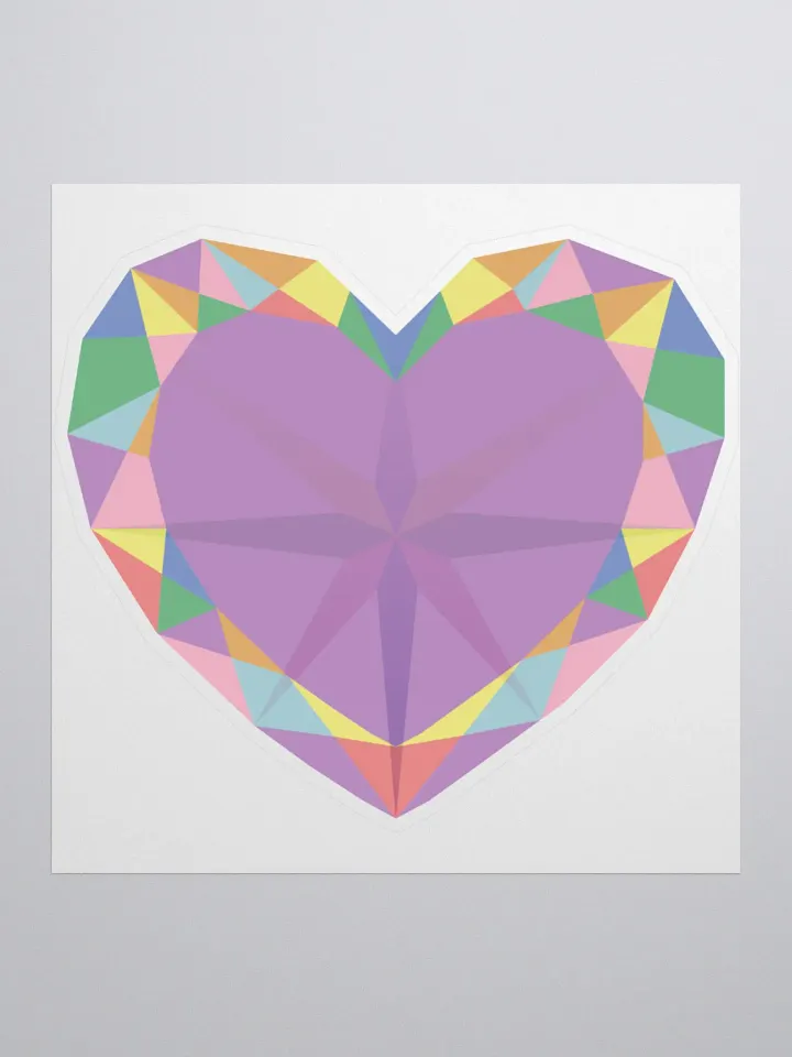 Crystal Pride Heart Cut Sticker product image (1)