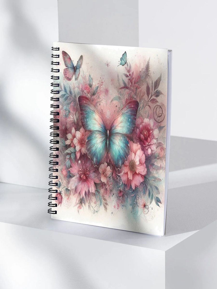 Blue and Pink Butterflies-Spiral Notebook product image (4)