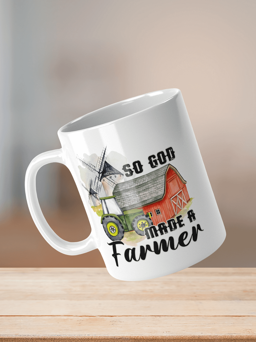 "so god made a farmer" white Mug product image (8)