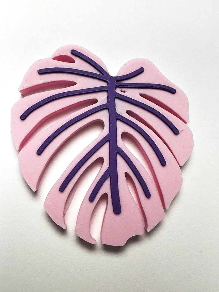 Custom 3d Printed Monstara Leaf Magnet product image (1)