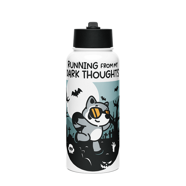 Running From My Dark Thoughts Water Bottle product image (1)
