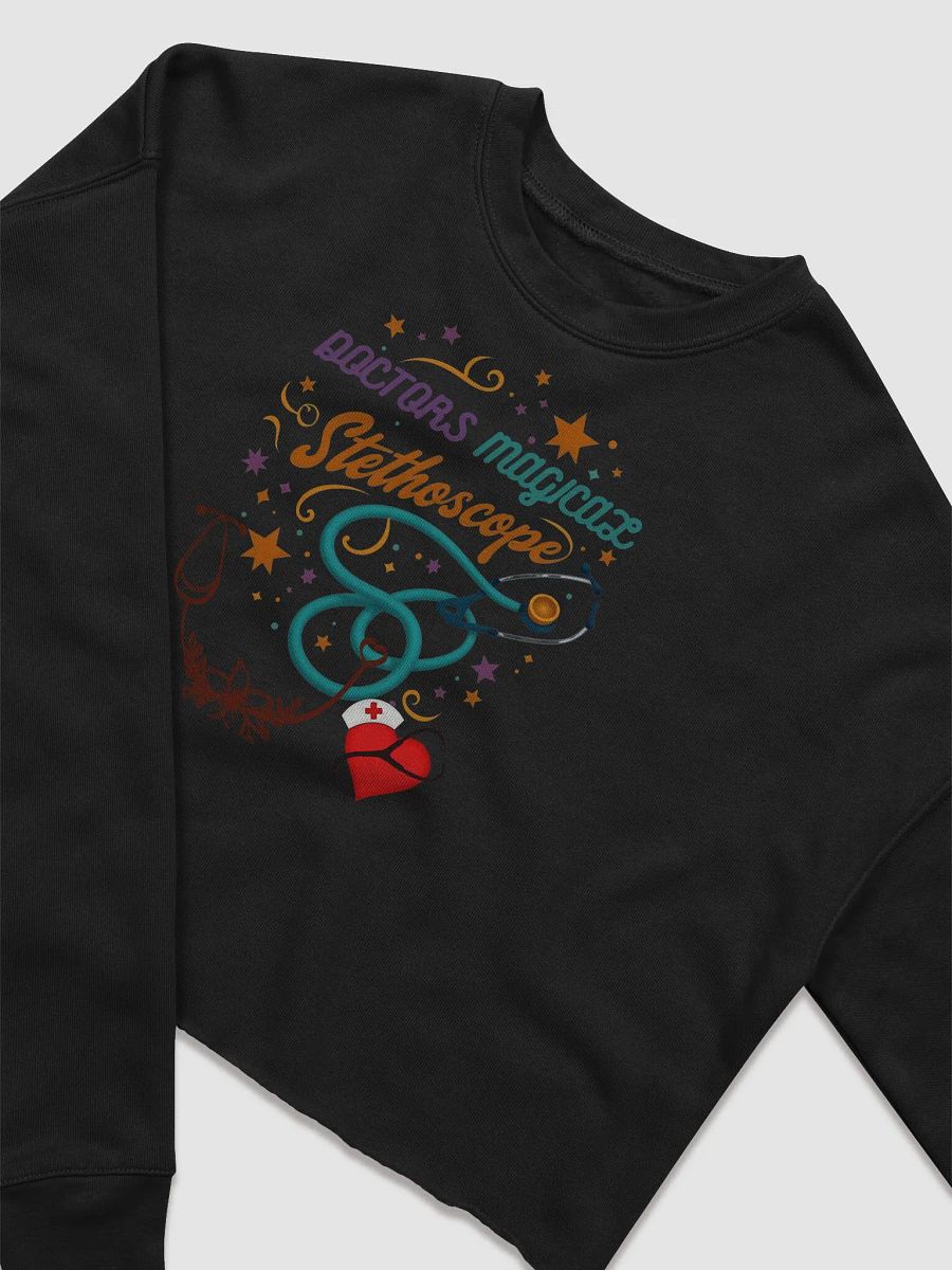 doctors Magical Stethoscope Whimsical Crop Sweatshirt product image (8)