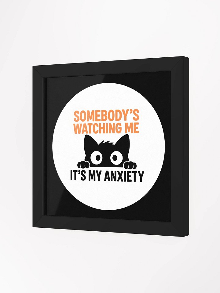 Whiskered Anxiety Framed Poster product image (2)