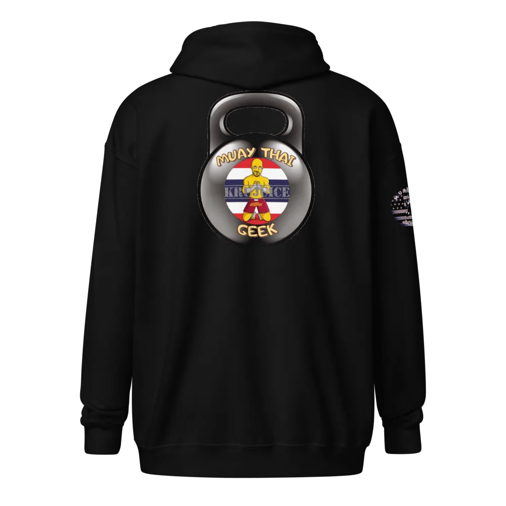 Muay Thai Geek Kettlebell Hoodie, black product image (2)