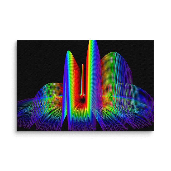 Sparse Spectral Spaceport Lambda - Diffraction Curves Physics Art Canvas Print product image (1)