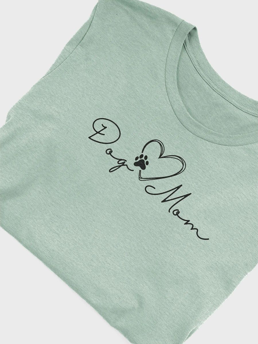 Dog Mom Simple Cursive Script Design Heart and Paw T-Shirt product image (12)