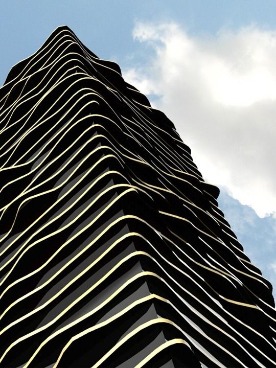 Liquid Architecture Parametric Tower Facade Design Grasshopper Rhino Files Download product image (1)
