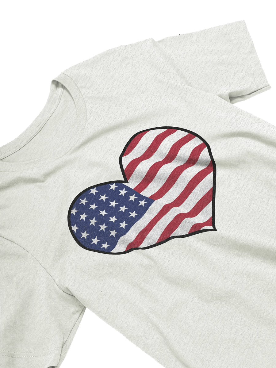 US Heart Flag T-shirt product image (43)