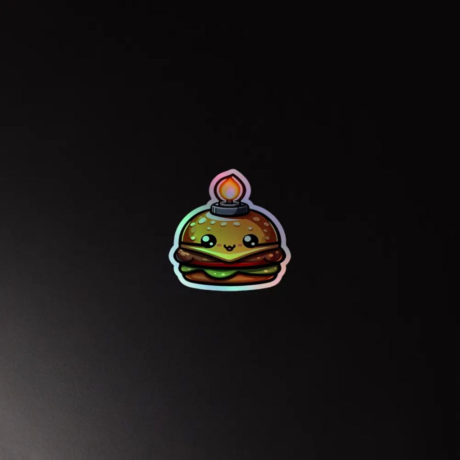 Gas Light Burger Holographic Sticker Sheet product image (4)