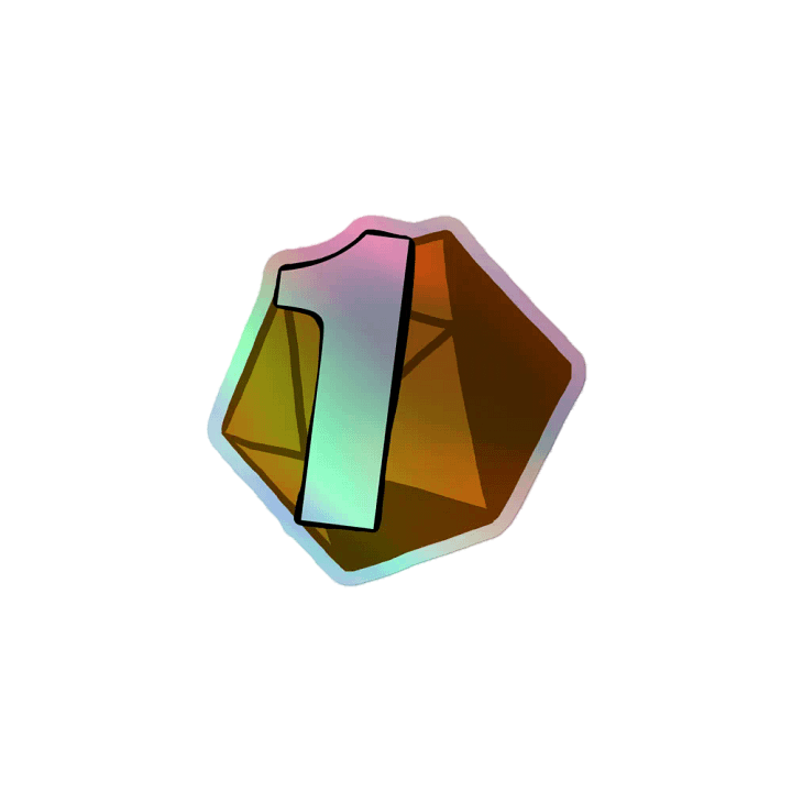 NAT 1 HOLO DICE STICKER product image (1)