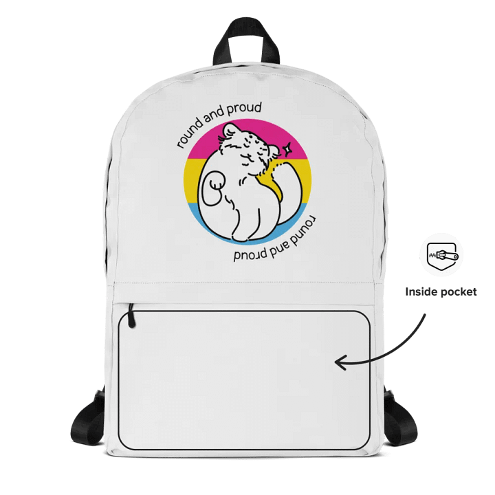 Round and Proud Manul Pansexual Version - Backpack product image (2)