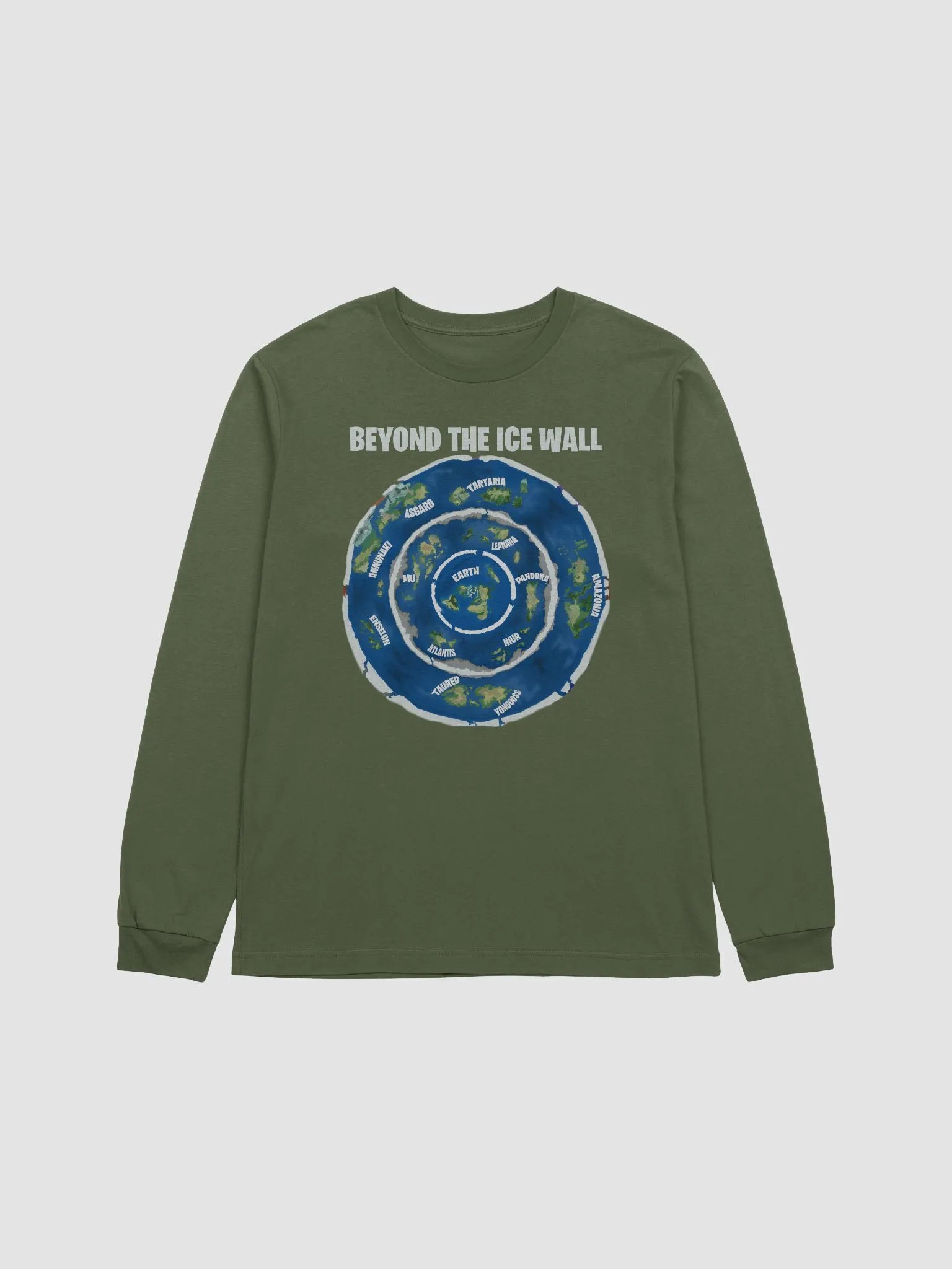 Premium Long Sleeve Tee Beyond the Ice Wall Map product image (13)