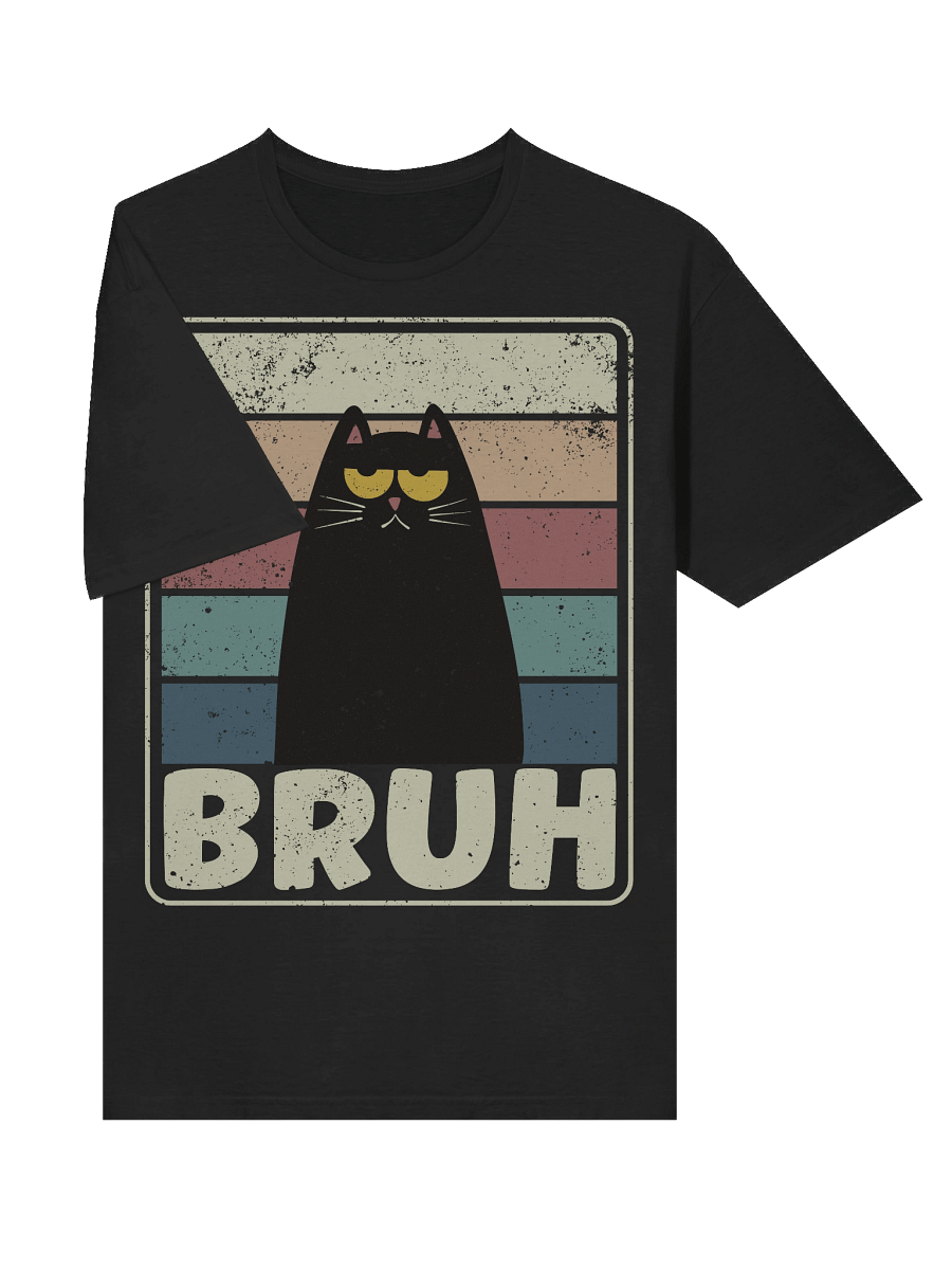 BRUH Cat Cartoon Retro T-Shirt product image (28)