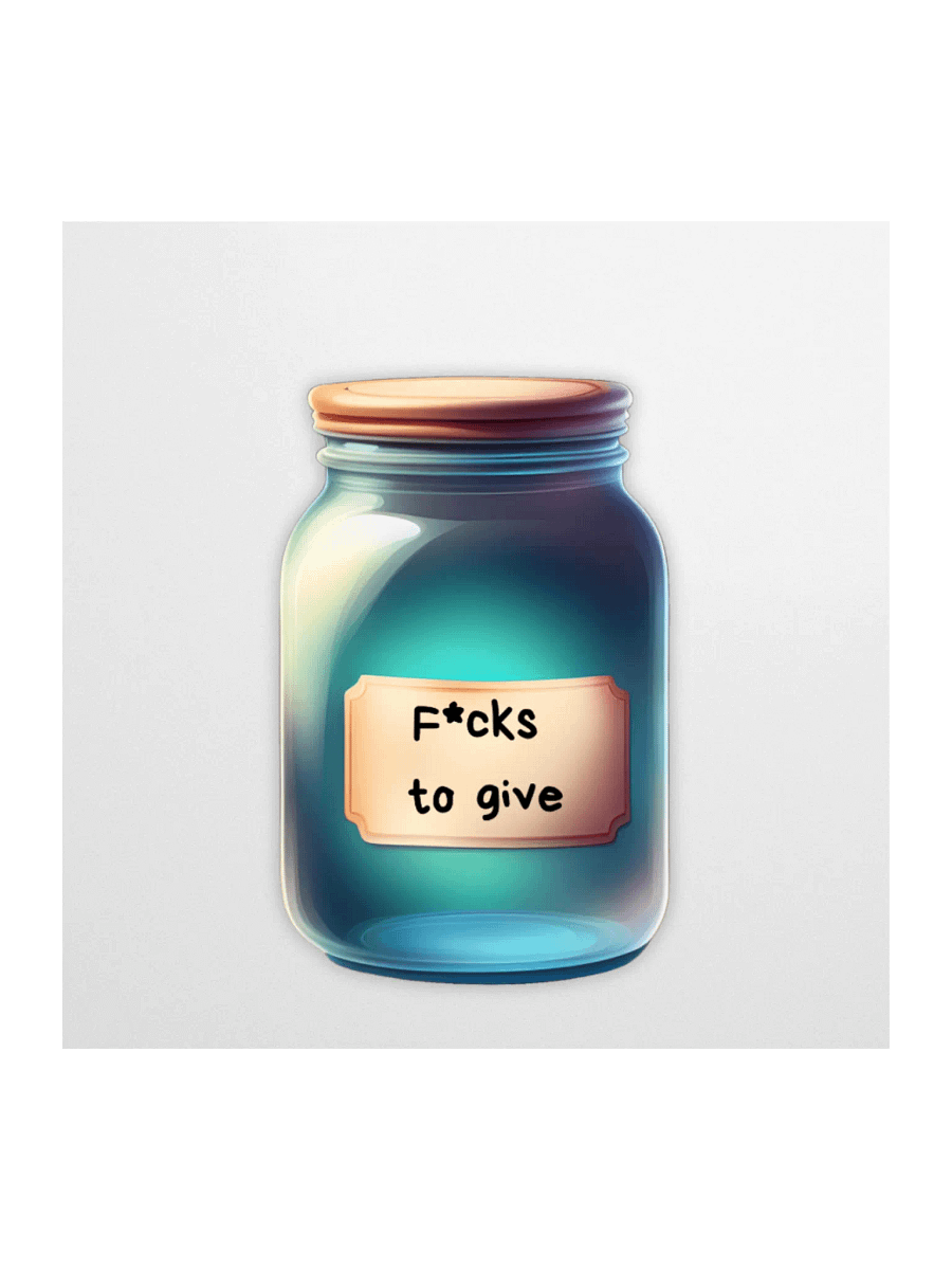 Empty jar of F to give Sticker product image (3)
