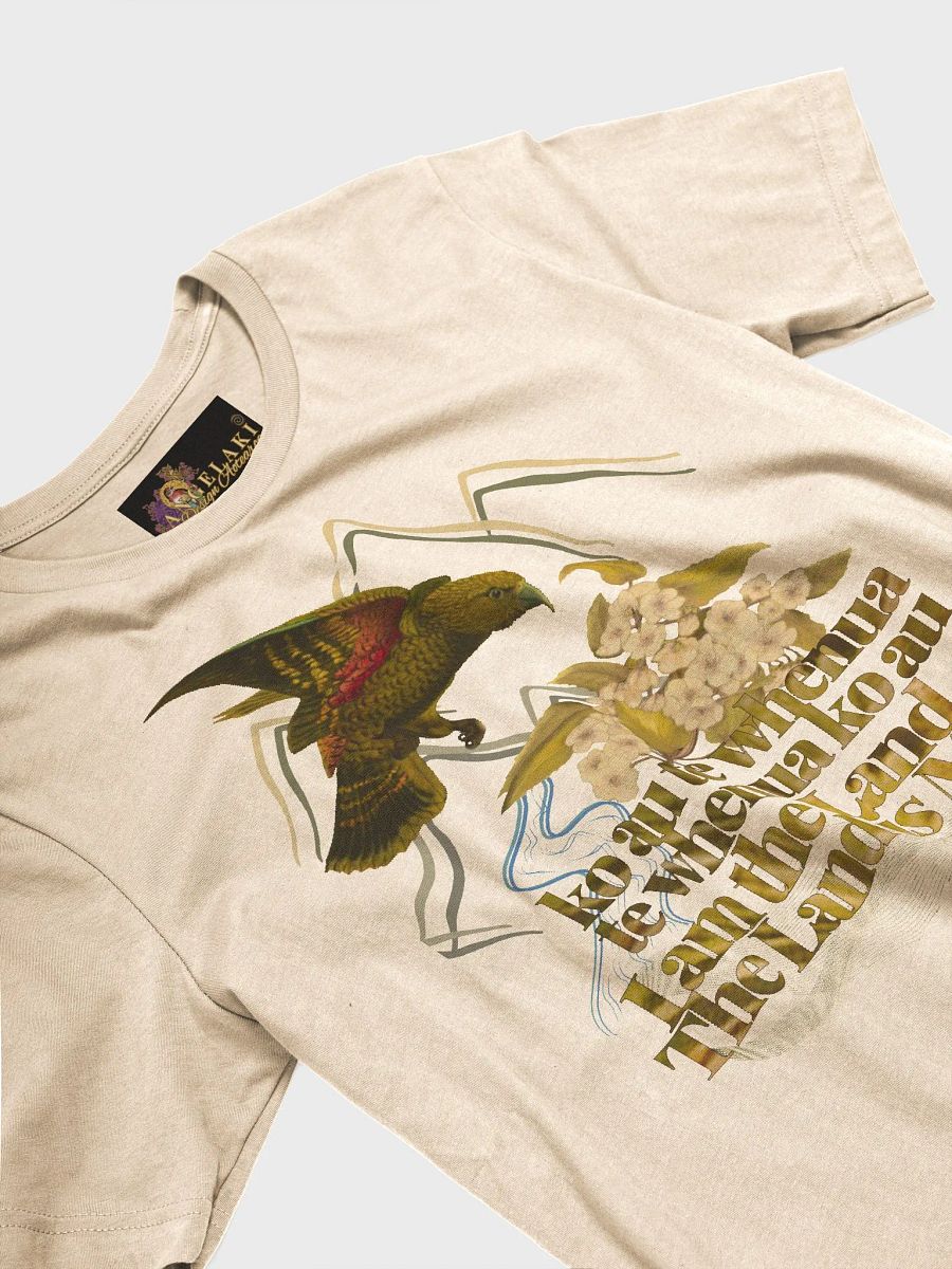 Unisex Kea in Flight - Mountain Lacebark ko au te whenua Decolonisation Aotearoa Tee product image (41)