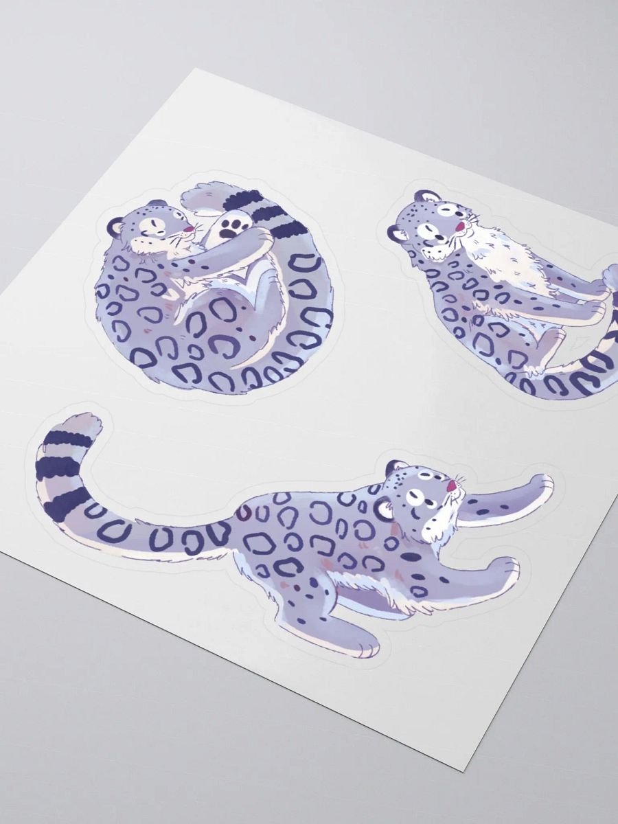 Whimsical Snow Leopard Sticker Set product image (4)