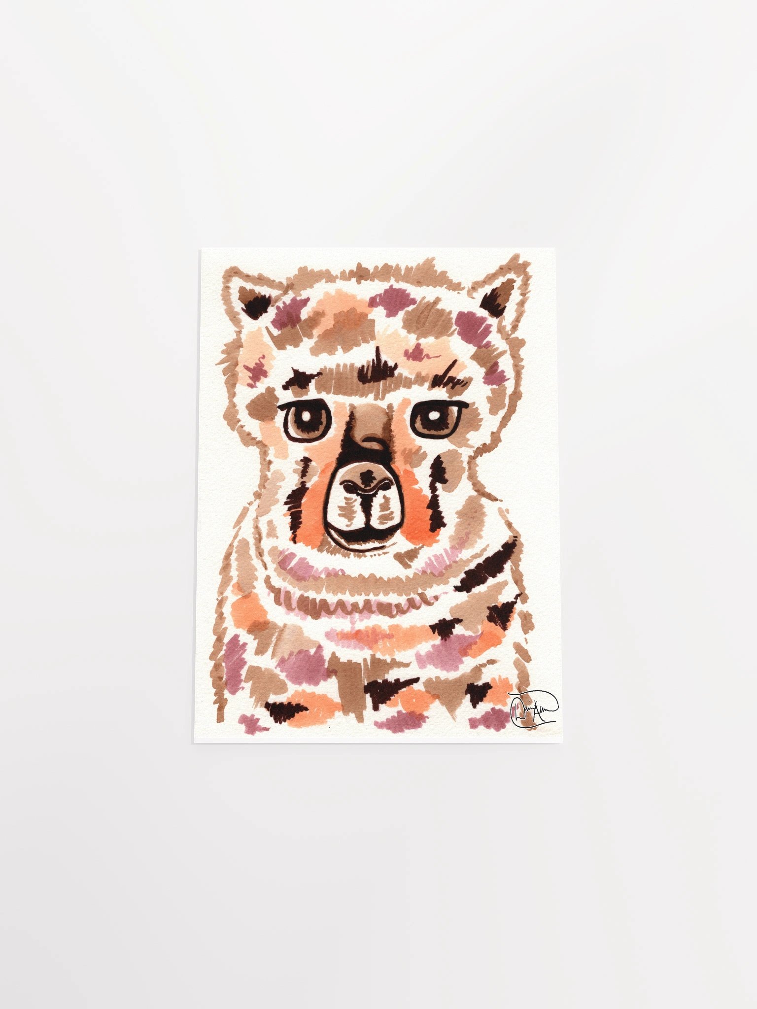 Alpaca Watercolour Print product image (4)