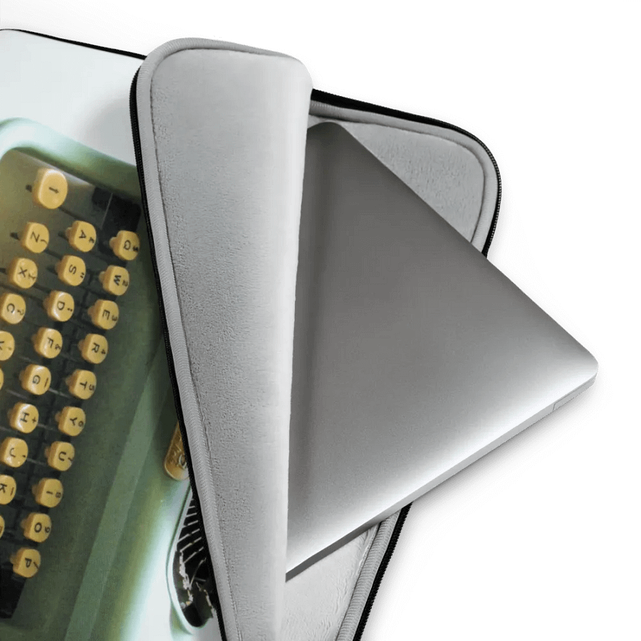 Mint Blue Typewriter Laptop Sleeve product image (4)
