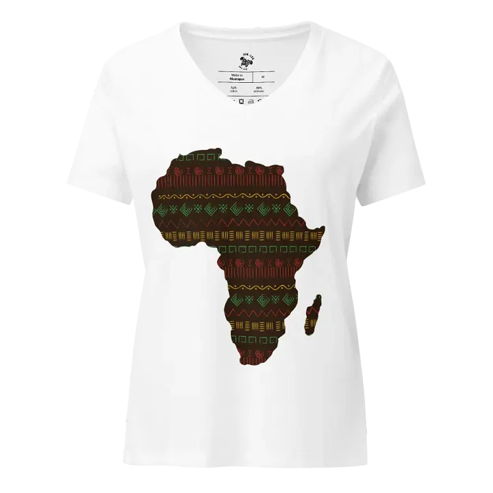 IN MY ROOTS - Women's Brown African Pattern White Tee product image (1)