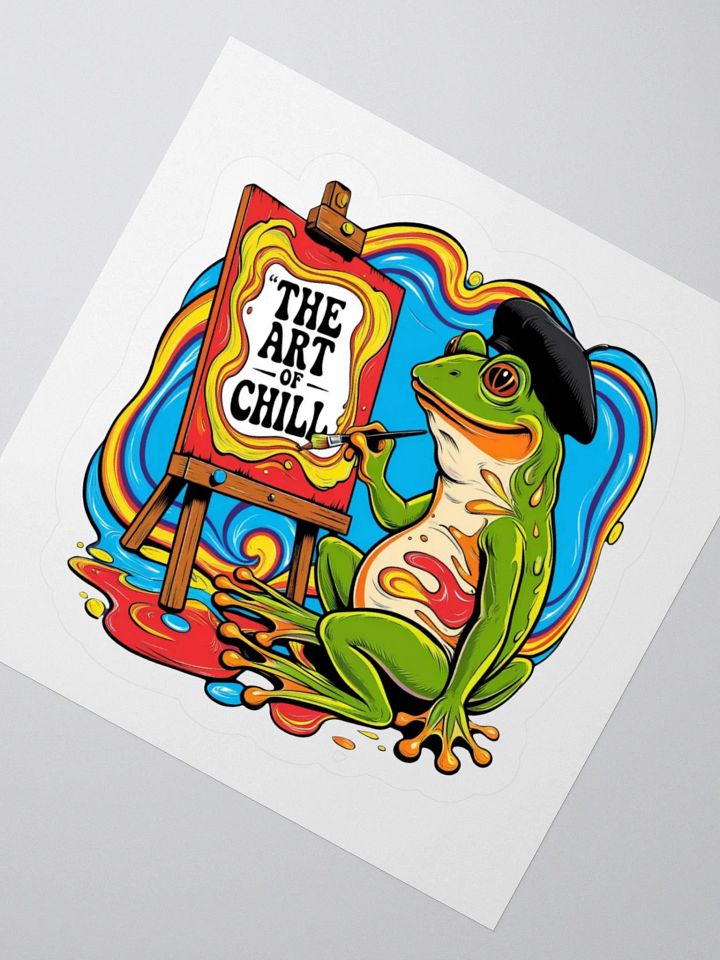Chill Frog Artist Kiss Cut Stickers product image (4)