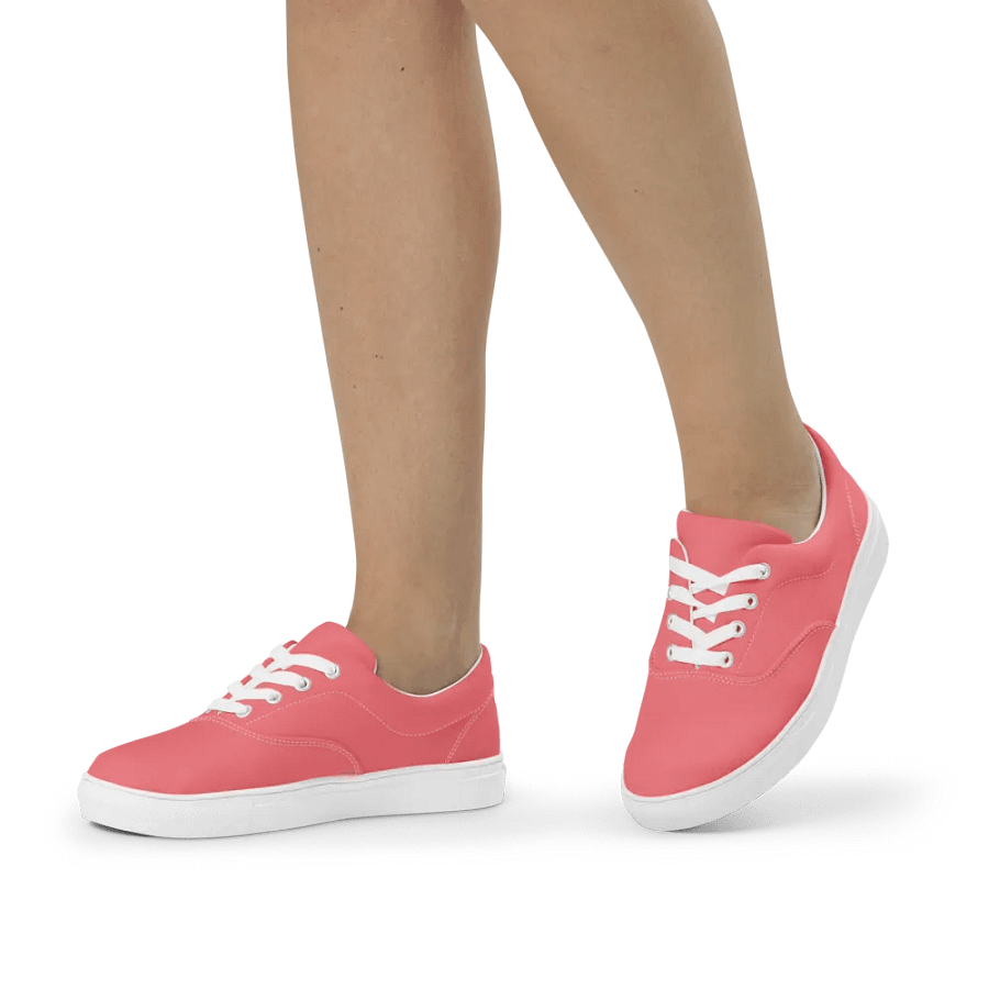 Muse Coquette Lace-Up Canvas Shoes (Cream of roses) product image (10)
