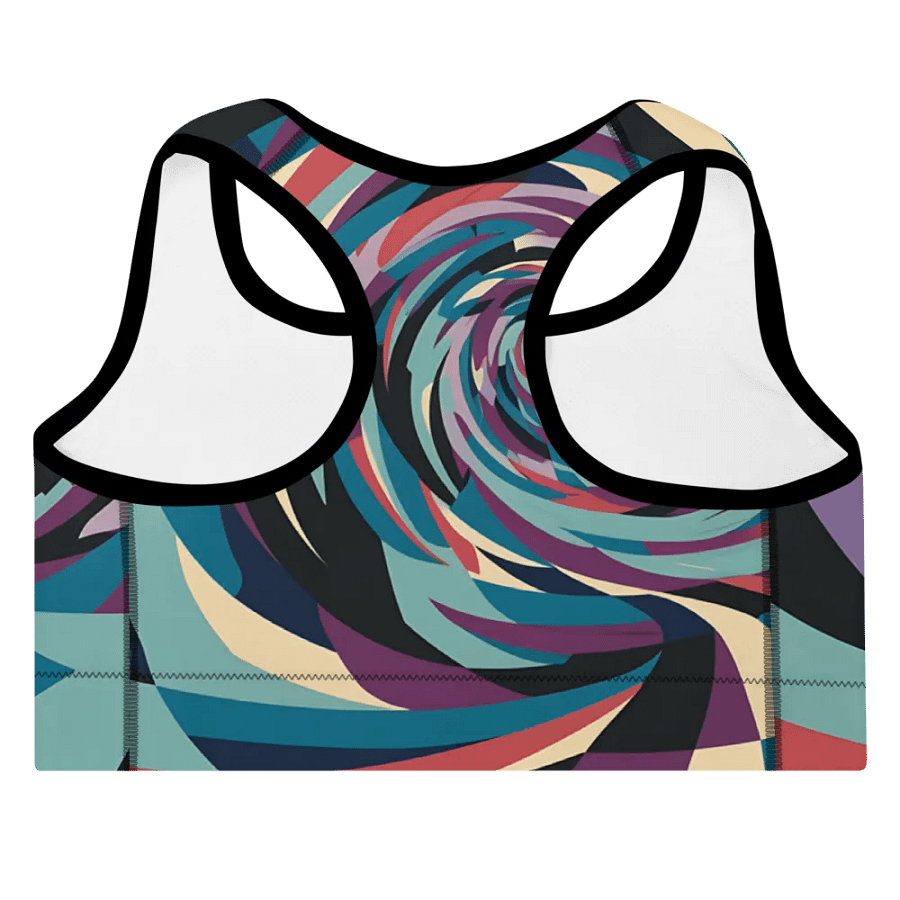 Abstract Lithographic Pattern Design Padded Sports Bra - V5 product image (8)