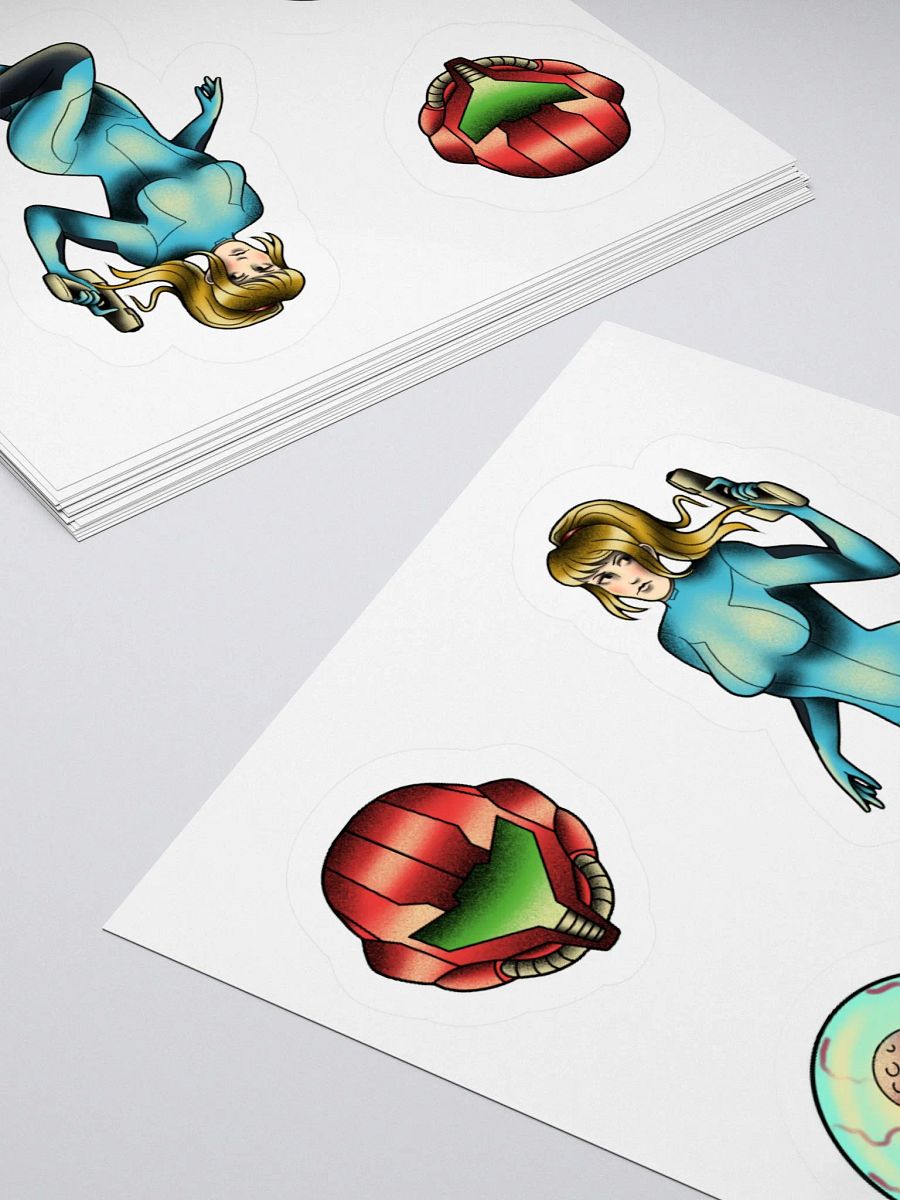 Metroid- American Traditional Flash Stickers product image (12)