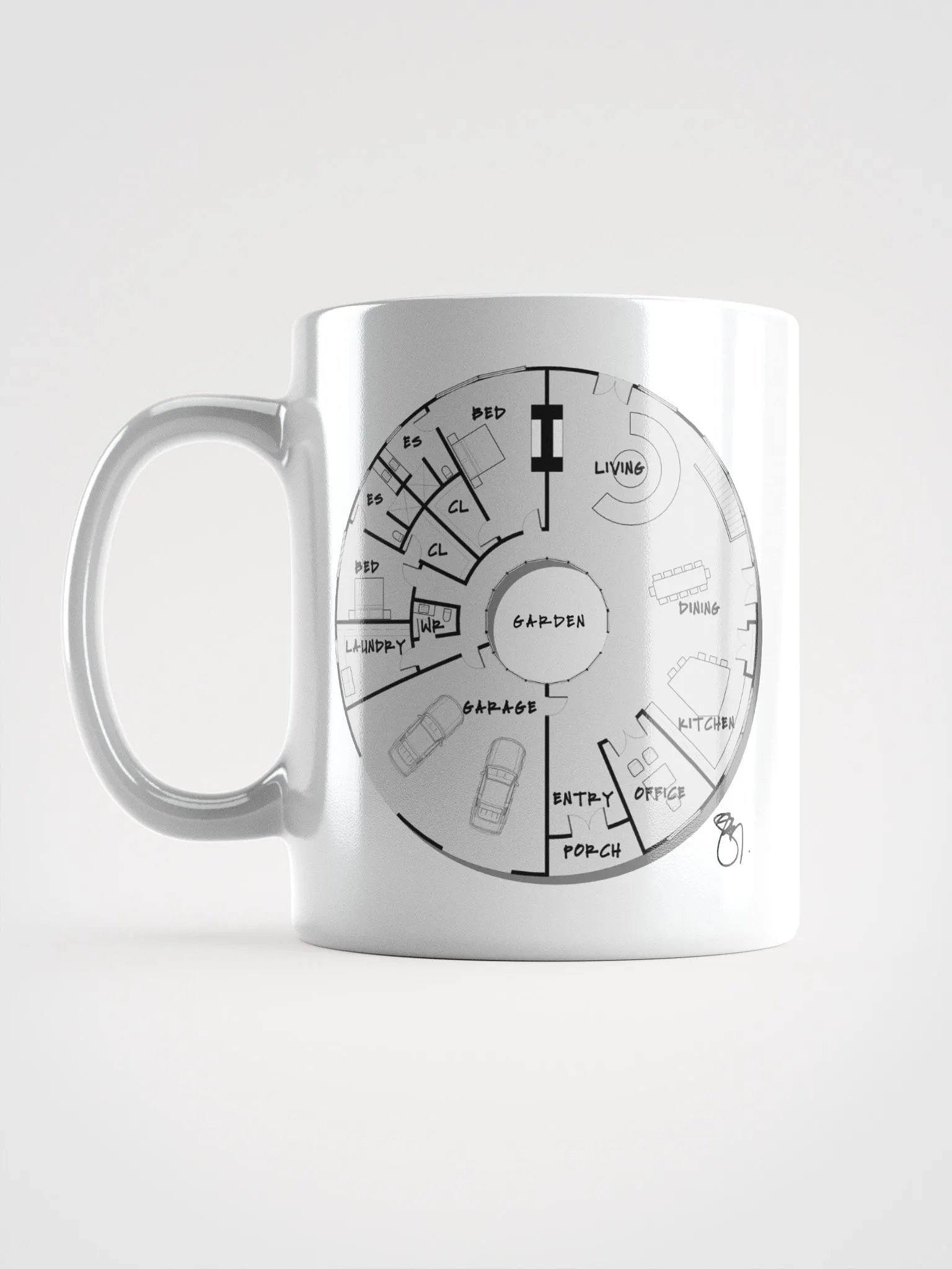 Alphabet Floor Plan Mug - O product image (1)