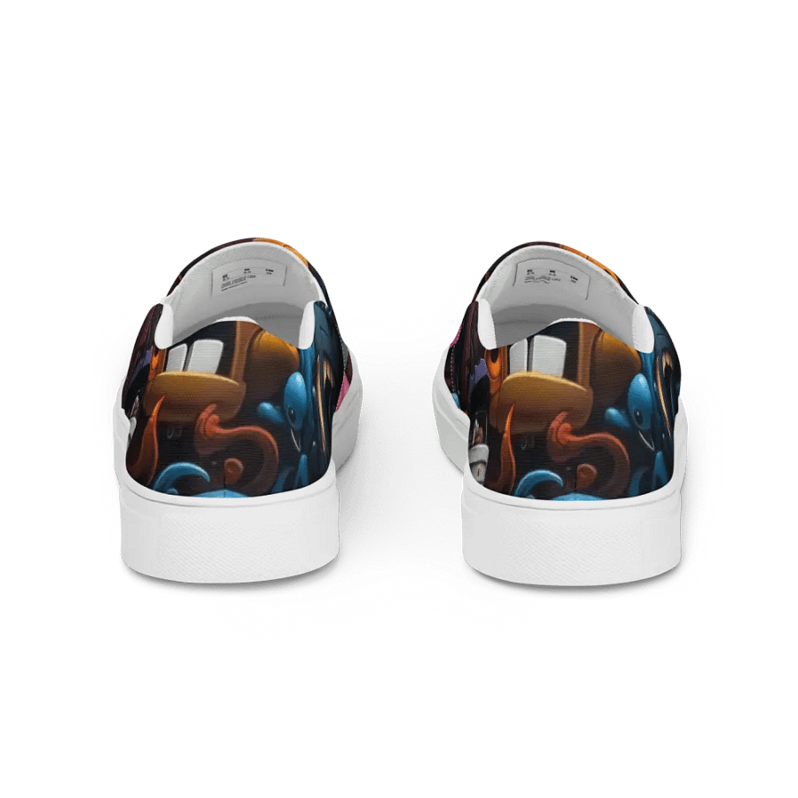 Whimsical Cartoon Chaos Slip-Ons product image (9)