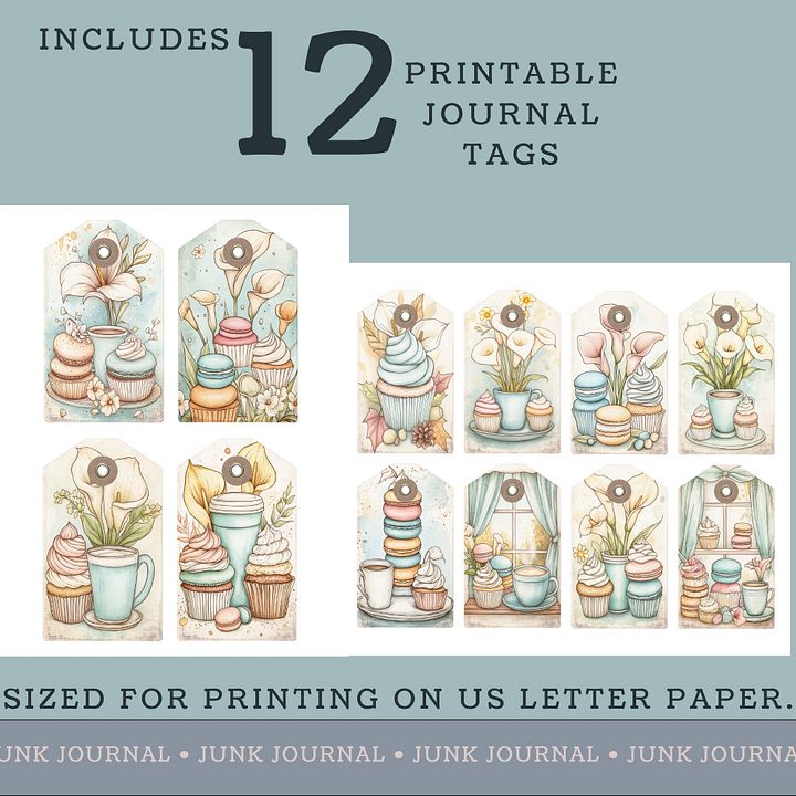 Macaron Lillies - Printable Tags V6 product image (2)