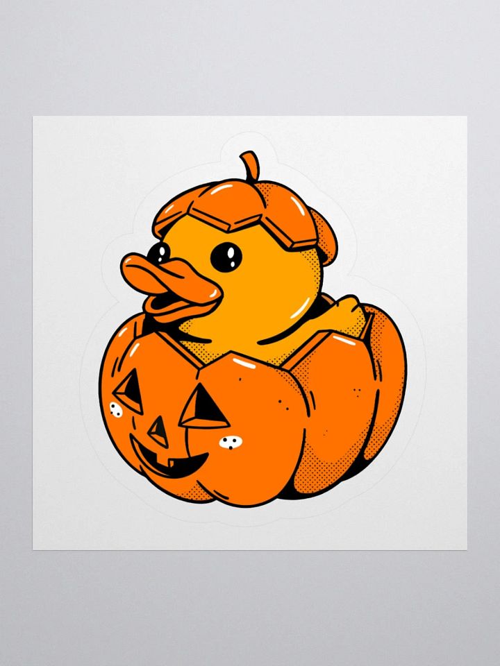 Rubber Duck Pumpkin Halloween Sticker product image (1)
